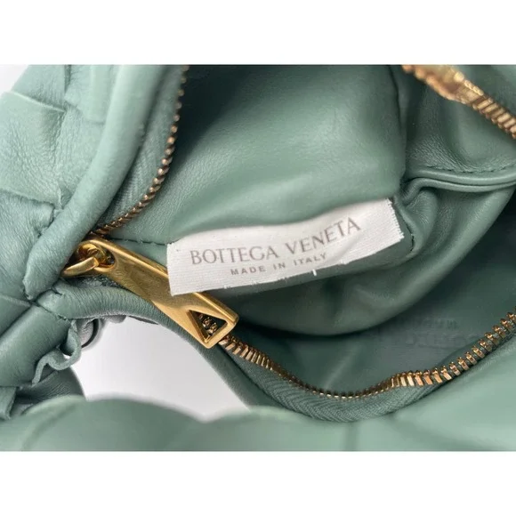 ❌❌SOLD! NEW BOTTEGA VENETA ALOE GREEN MINI CANDY LEATHER JODIE BAG PURSE! - Picture 13 of 14